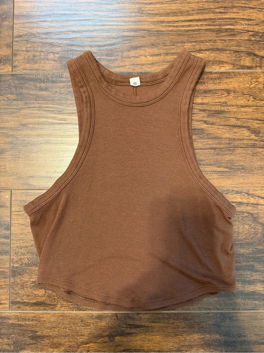 lululemon athletica Brown Ribbed Cropped Tank